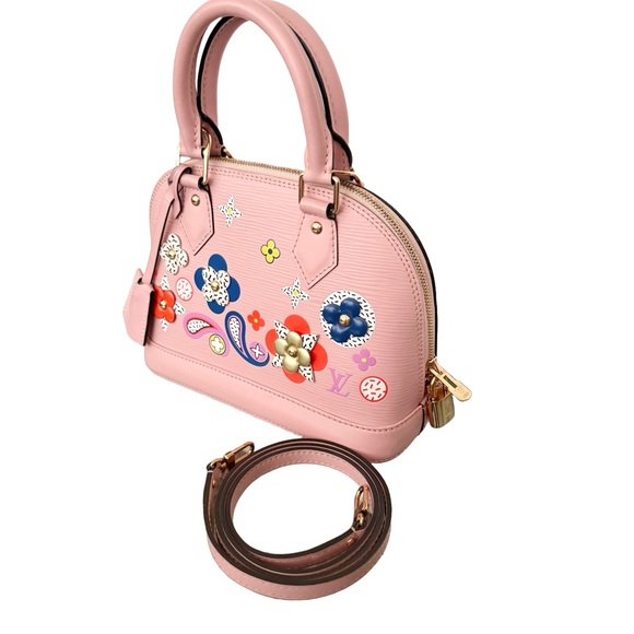 Louis Vuitton Epi Alma BB Blooming Flowers Multicolor Rose Ballerine Pink - Picture 3 of 15